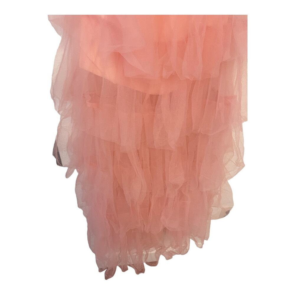 Lovers and Friends Bobbit Gown Strapless Tiered Ruffle Tulle Bridal Wedding XS - Picture 15 of 16